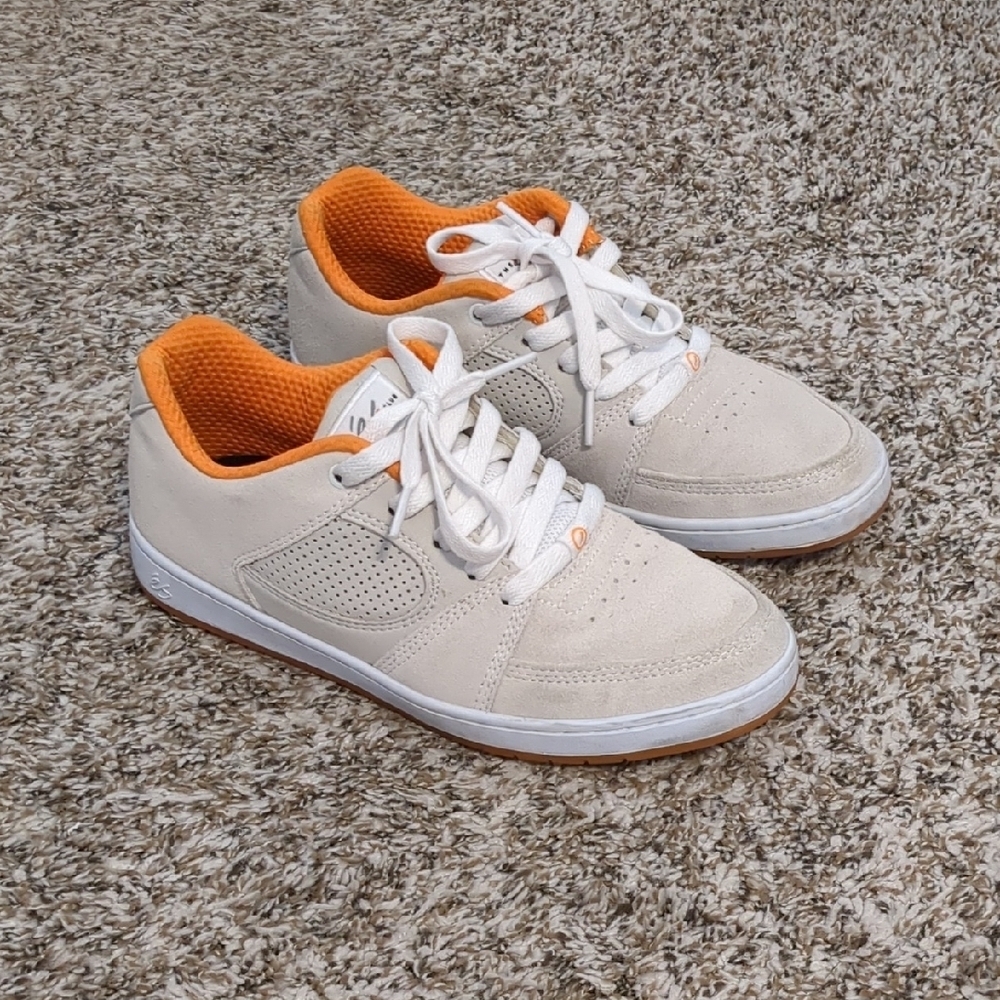 Es Accel Slim X The Nine Club Shoes Grey White Orange 7 Skateboard Sneakers